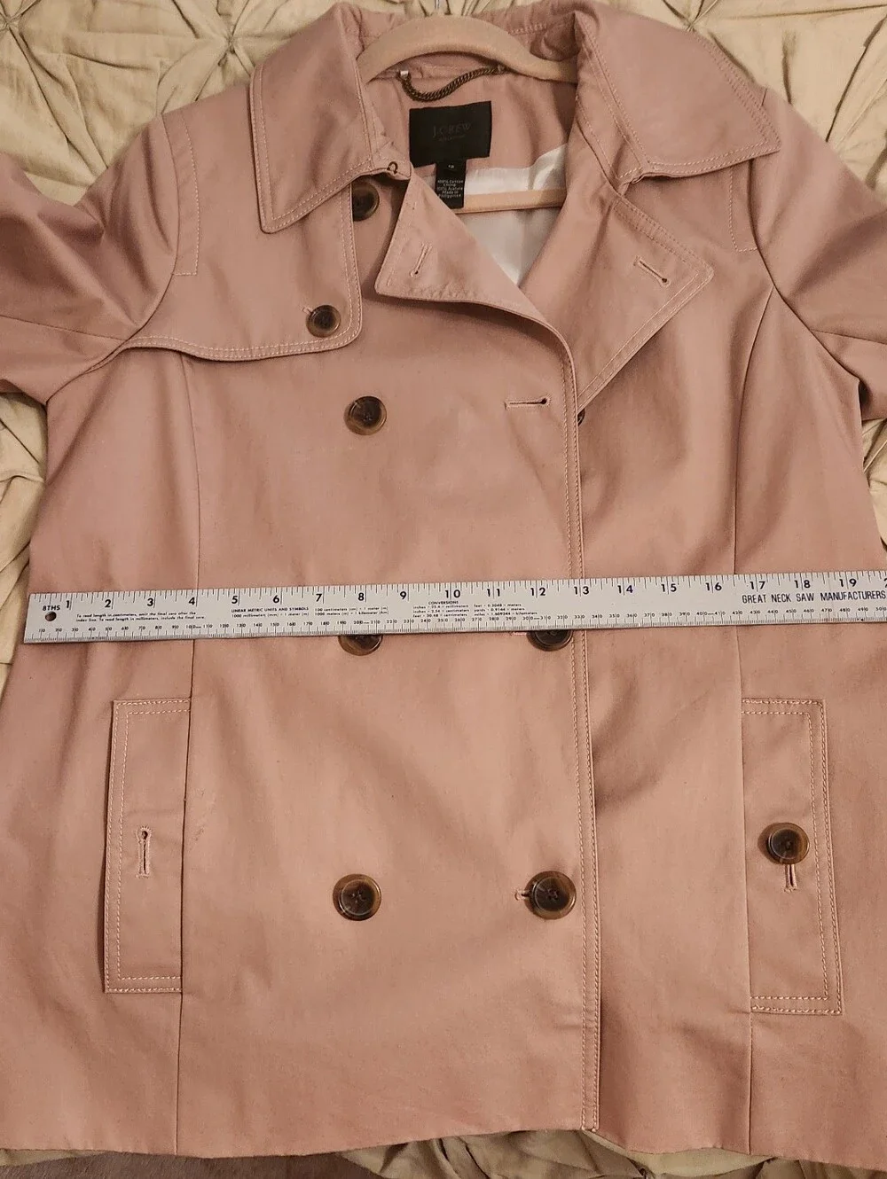J CREW Light Brown Women's Trench Coat with Belt